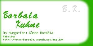 borbala kuhne business card