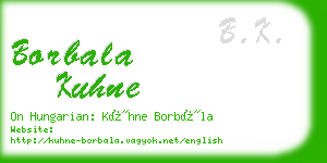 borbala kuhne business card